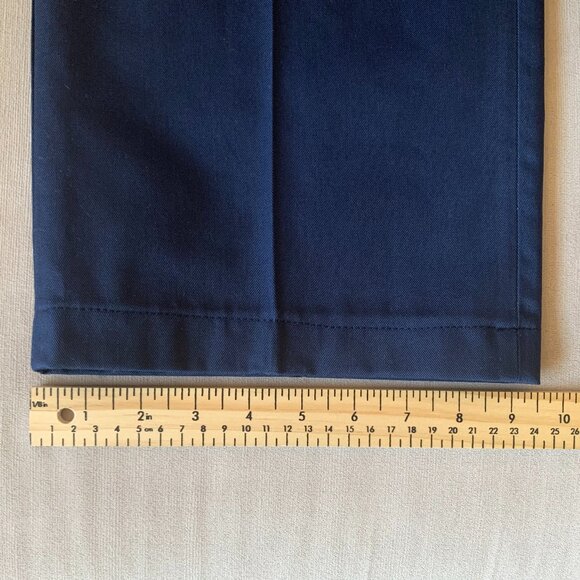Vintage Aero Mode ALTERED Navy Blue Pleated Uniform Dress Pants Office 80s 90s - Picture 13 of 16